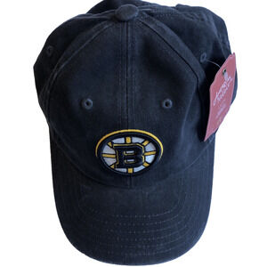 New NHL BOSTON BRUINS Hat Cap Black American Needle Worn Look Adjustable NWT